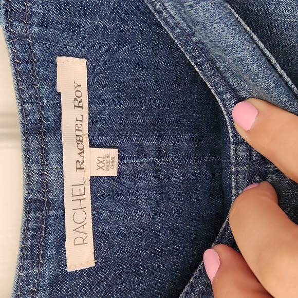 Flared Denim dungaree/jumpsuit - Picture 8 of 11